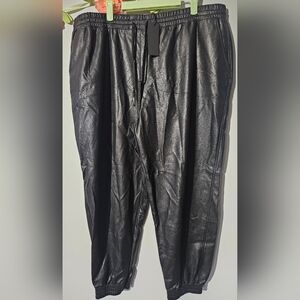 NWT Black Tape  Faux Leather Joggers Plus Size 2X
